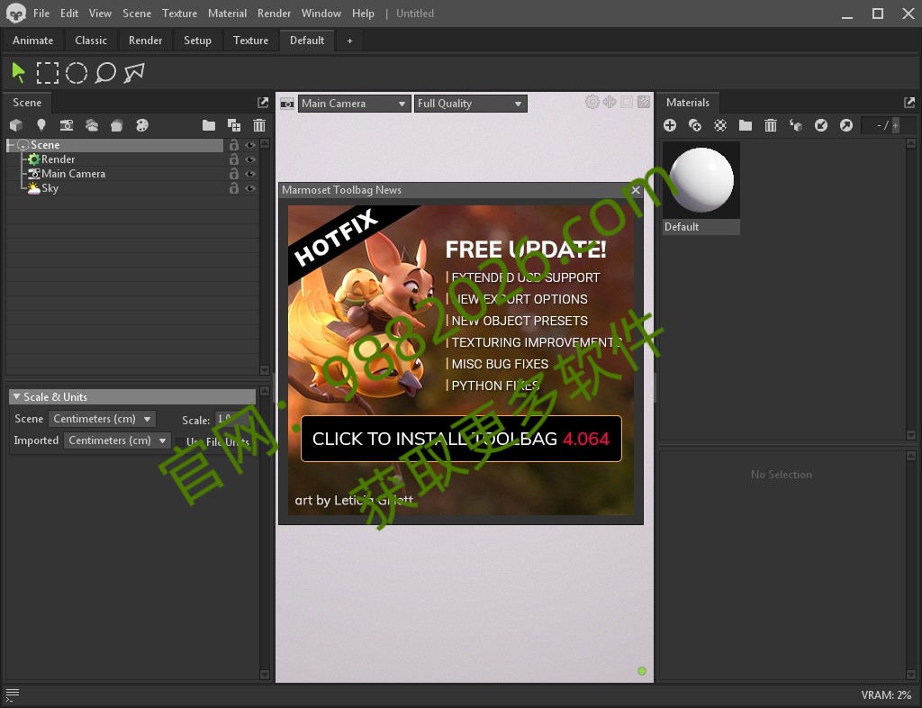 图片[1]-八猴渲染器(Marmoset Toolbag)4.05安装教程-东办绿软