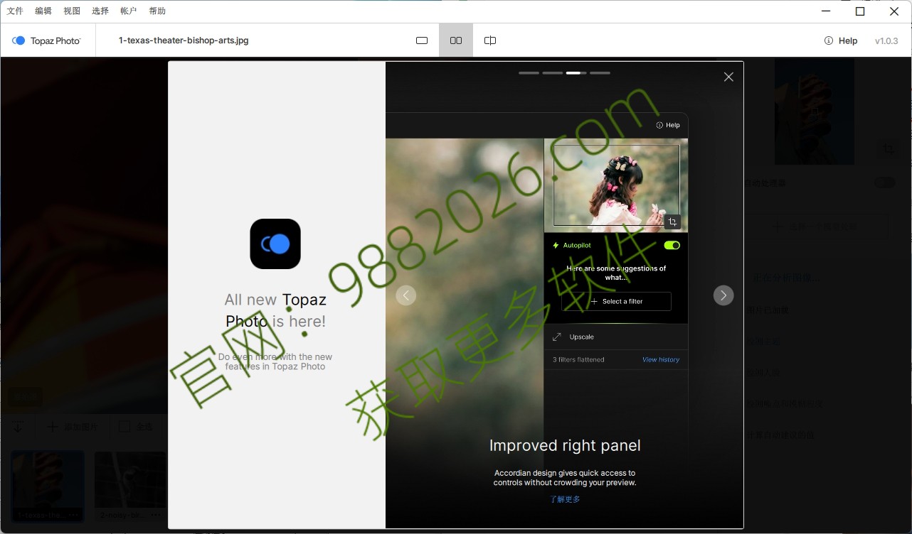 图片[1]-【实用软件】Topaz Photo Pro v1.0.3汉化版安装教程及下载-东办绿软